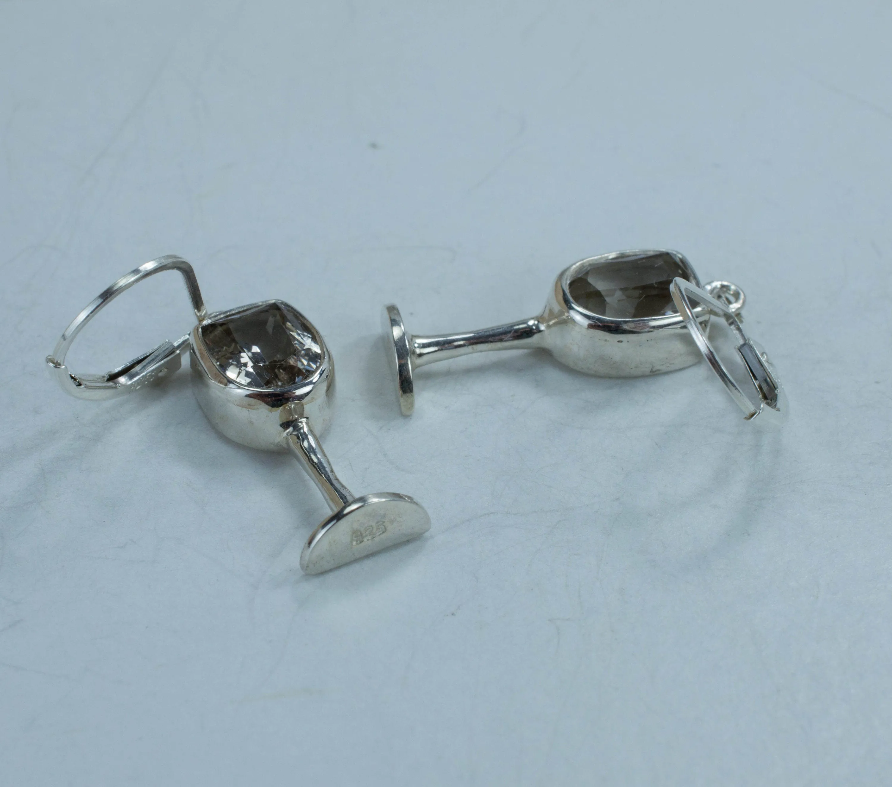Tanzanian Quartz Sterling Silver Earrings; Genuine Untreated Mondo Quartz; Quartz Earrings; Wine Jewelry
