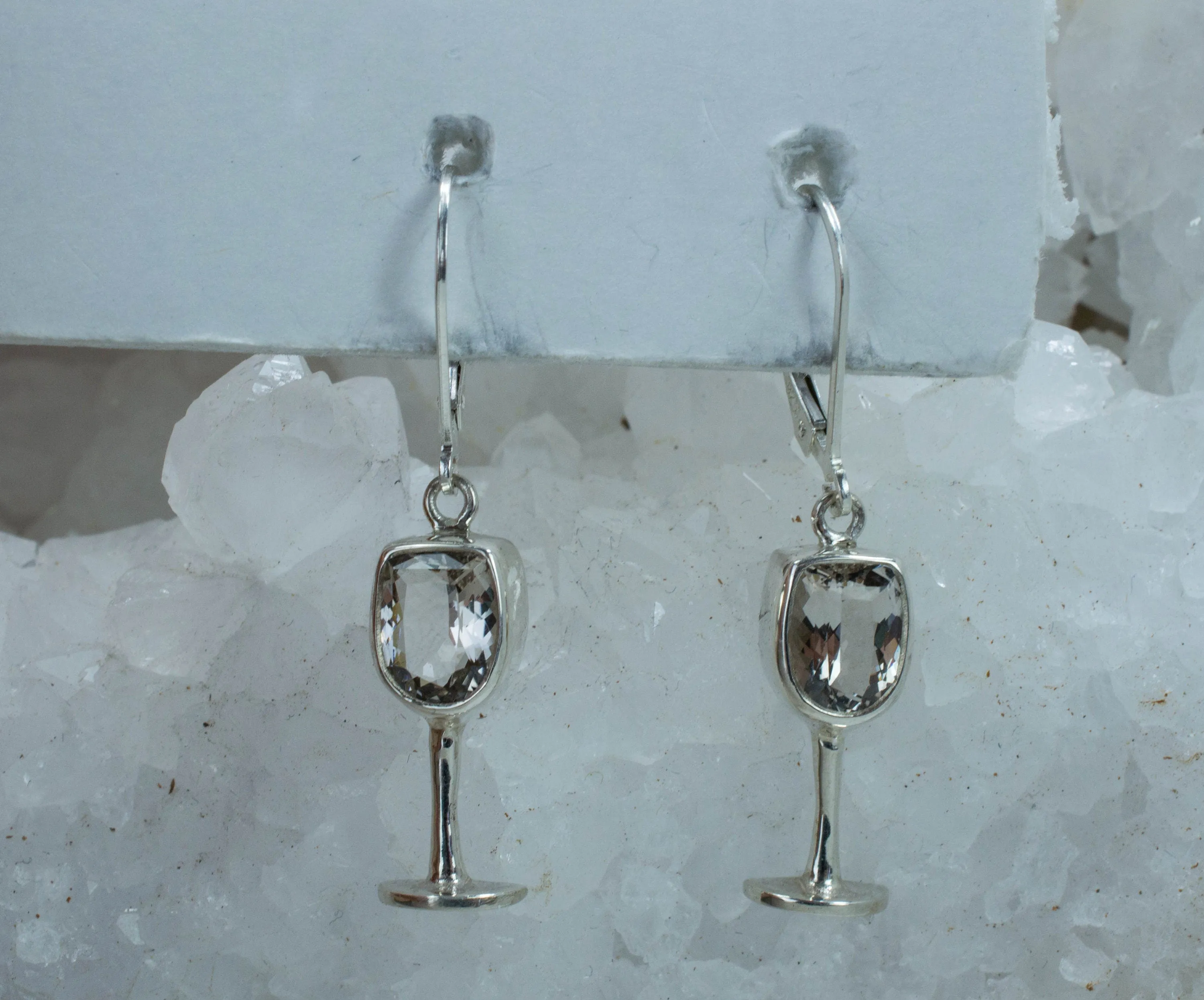 Tanzanian Quartz Sterling Silver Earrings; Genuine Untreated Mondo Quartz; Quartz Earrings; Wine Jewelry
