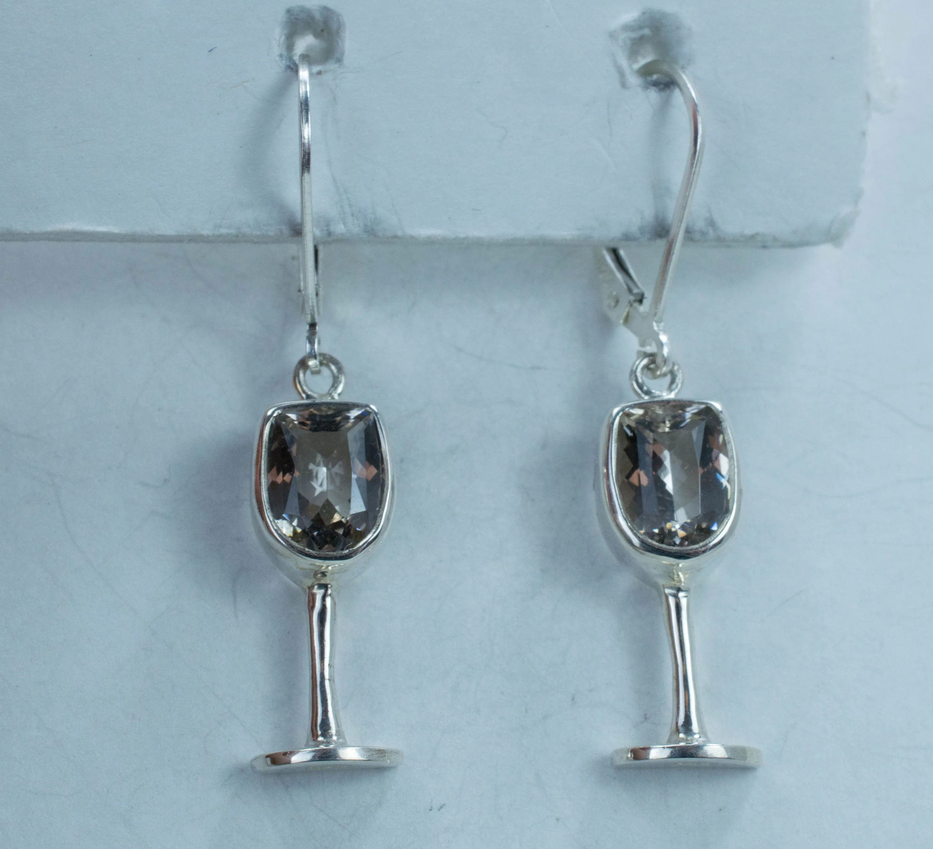 Tanzanian Quartz Sterling Silver Earrings; Genuine Untreated Mondo Quartz; Quartz Earrings; Wine Jewelry