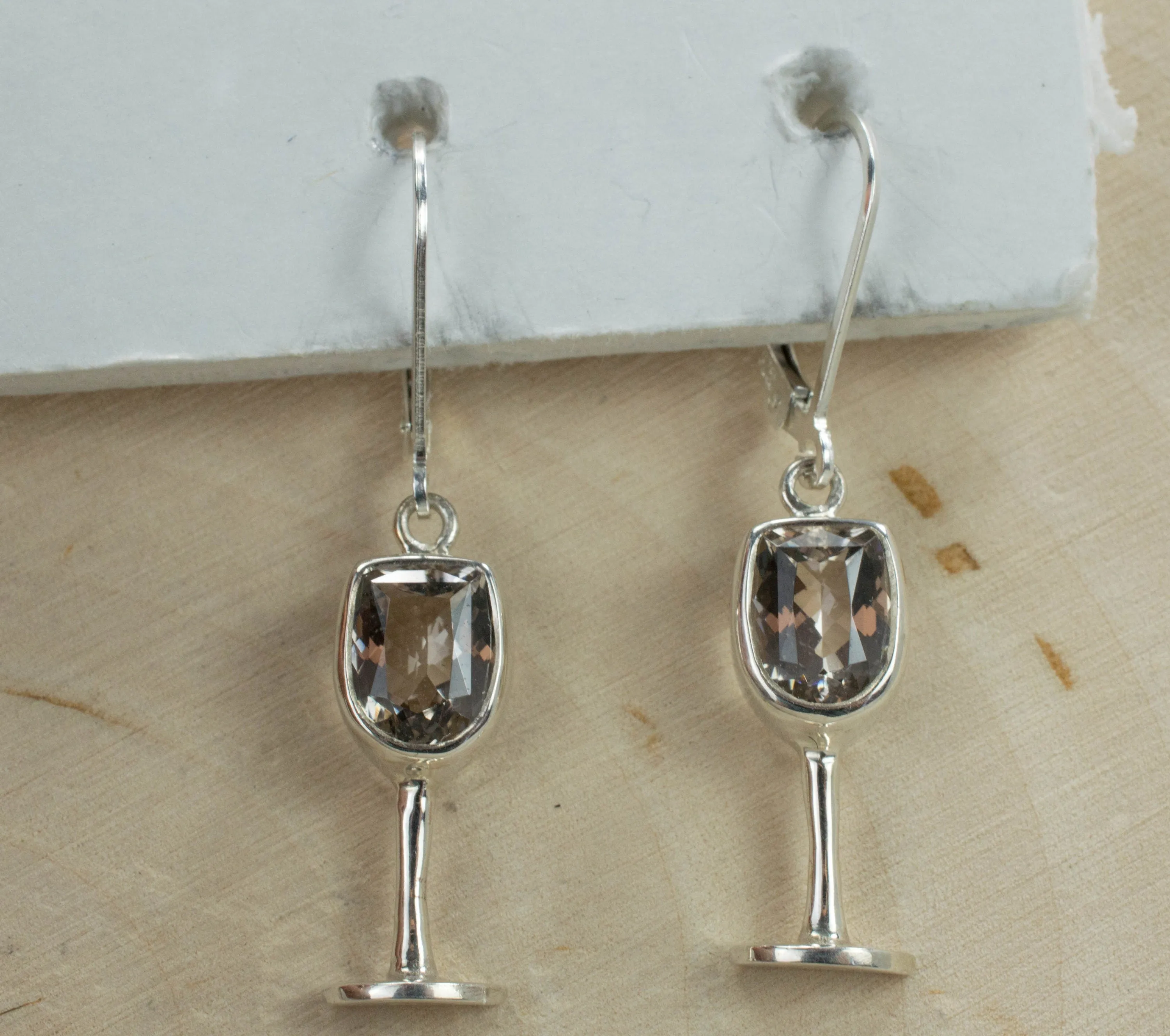 Tanzanian Quartz Sterling Silver Earrings; Genuine Untreated Mondo Quartz; Quartz Earrings; Wine Jewelry