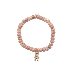 Teddy Bear Salmon Moonstone Bracelet