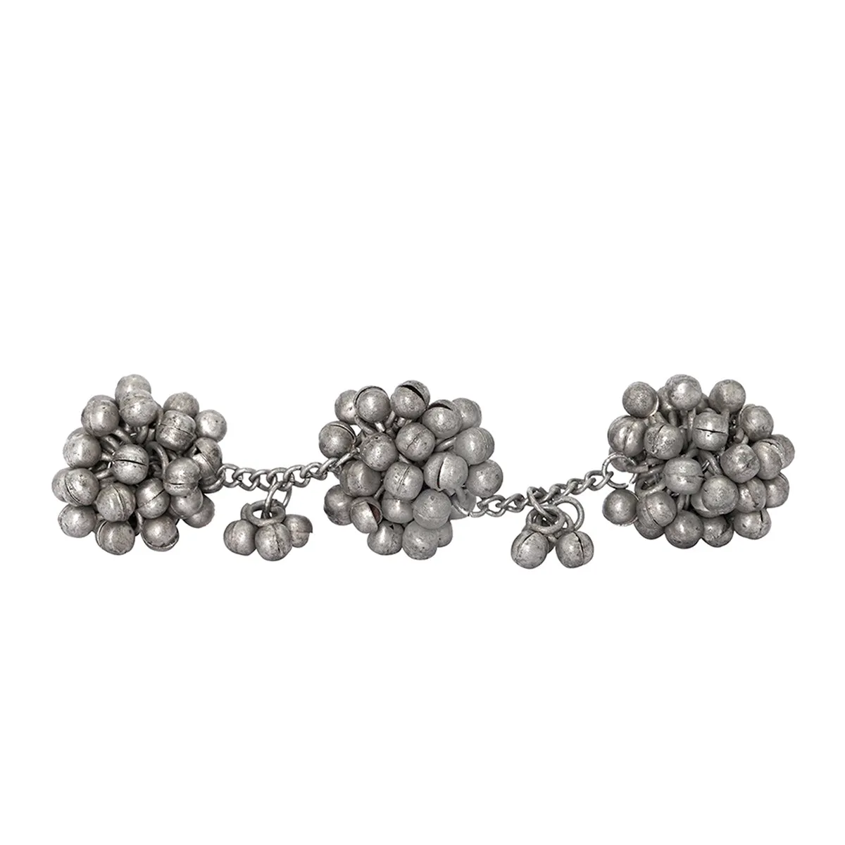 Teejh Chasmum Ghungroo Silver Oxidised Ghungroo Ring