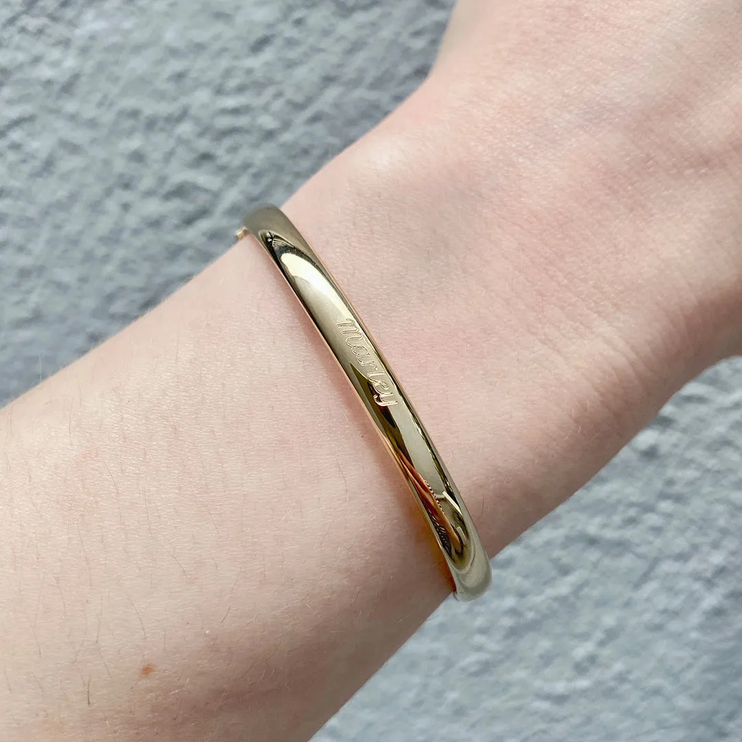 Teen 14K Gold Filled Plain Bangle
