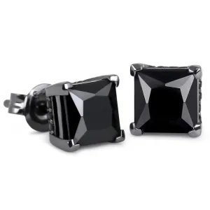 The Black Magic® - 925 Sterling Silver Diamond Black Earring Studs