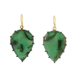 The Pear Drop Emerald Earrings