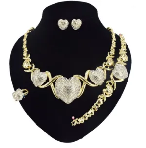 Triple Heart Necklace Set