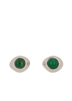 Vero Studs in Silver - Emerald
