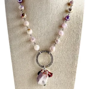 Violet Dreams Beaded Bauble Necklace