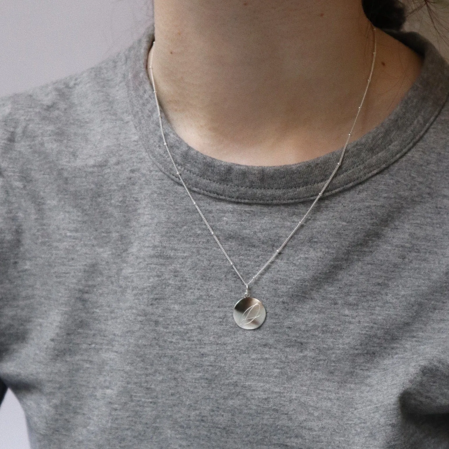 White 'Dreamer' Pendant Engraved Necklace