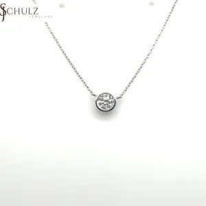 White Gold 1/3 ctDiamond Solitaire Necklace
