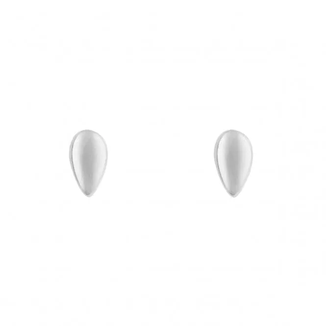 White Gold Teardrop Stud Earrings GE2434