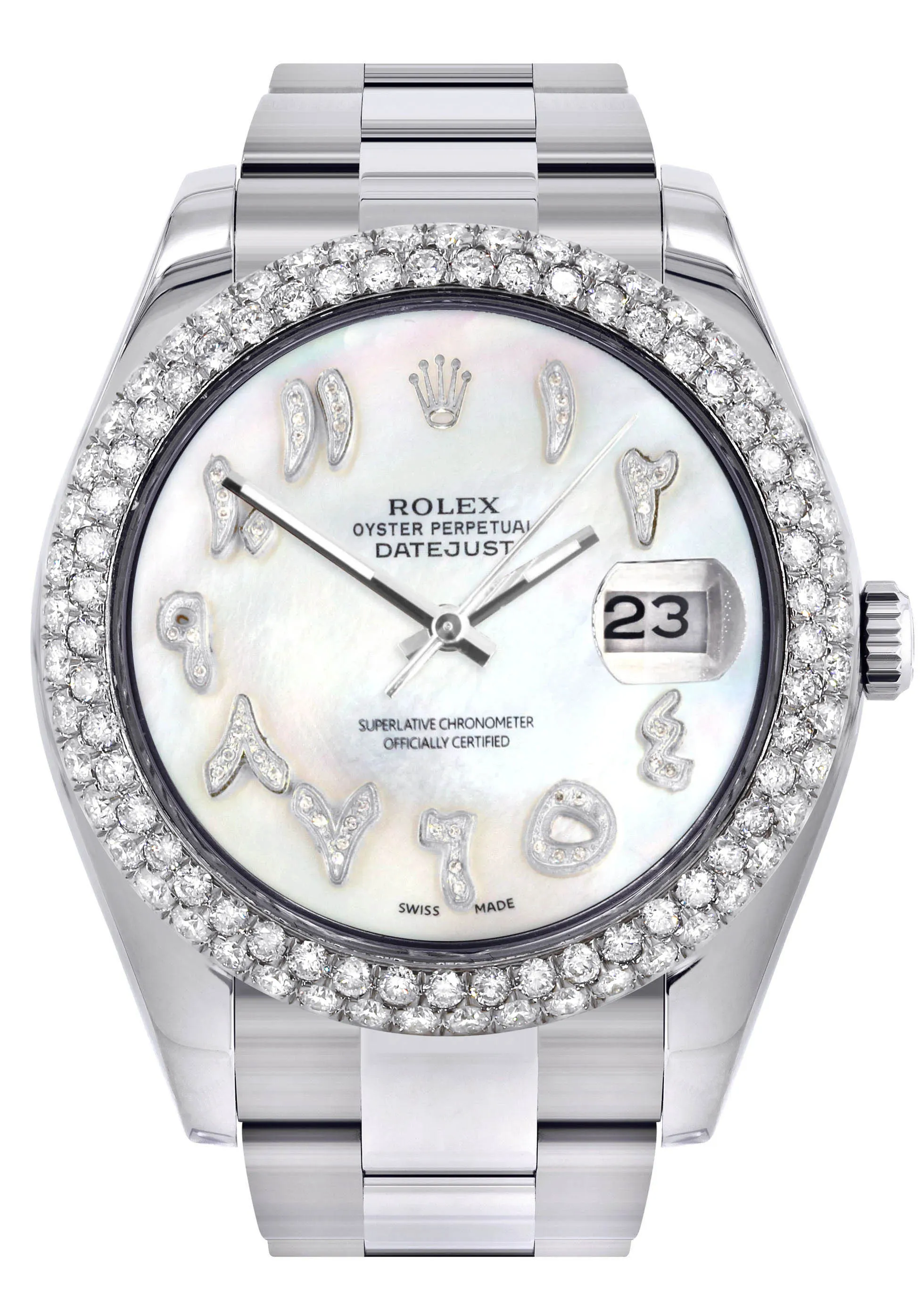 Womens Rolex Datejust II Watch | 41 MM | Mother of Pearl Arabic Numeral Dial | Two Row | Oyster Band
