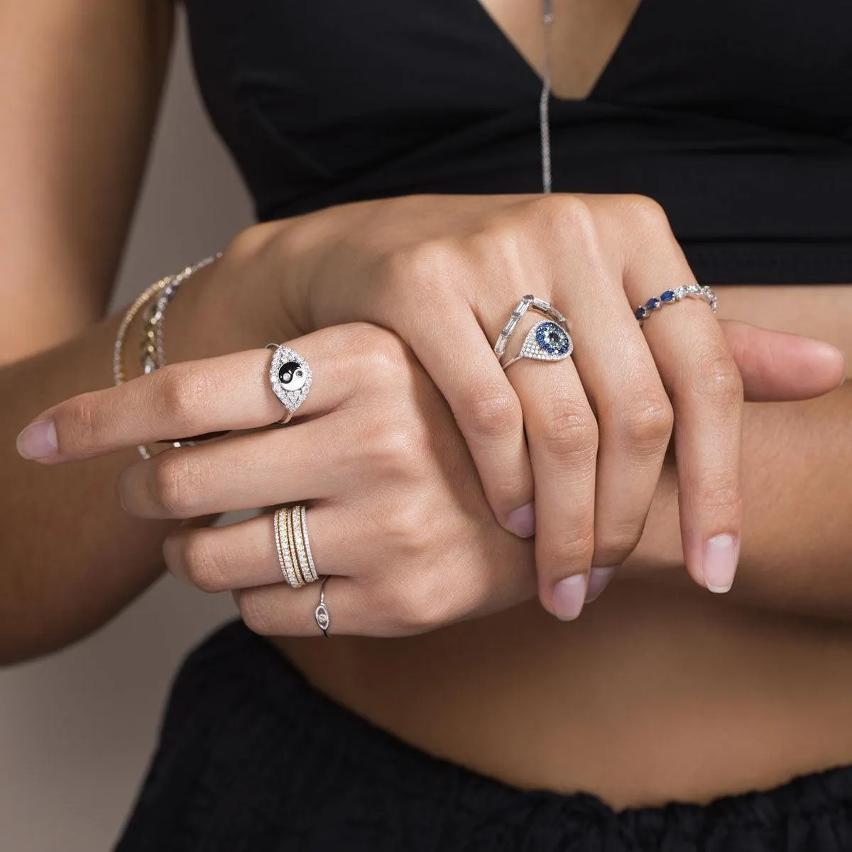 Yin Yang Ring | 2.4GMS .65CT | Diamond